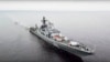 The Interfax news agency said the destroyer Vice-Admiral Kulakov "practiced a case to repel the actions of a mock intruder vessel" in the Barents Sea. (file photo)