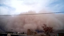 Песчаная буря в Афганистане (видео)