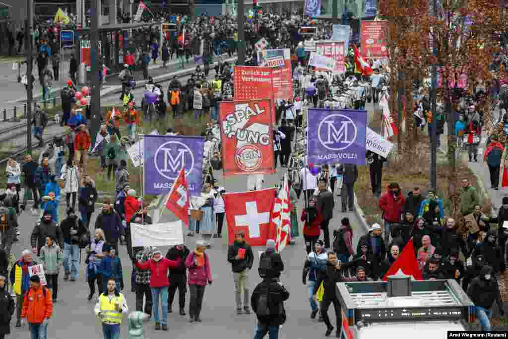 Протест во Цирих, Швајцарија 20.11.2021