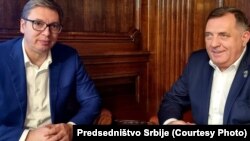 Aleksandar Vučić i Milorad Dodik, na sastanku 15. novembra 2021. godine, arhivska fotografija.