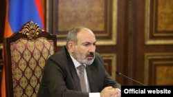 Armenian Prime Minister Nikol Pashinian holding a Security Council meeting, November 15, 2021