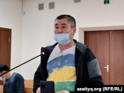 Активист Орынбай Охасов в суде. Уральск, 16 ноября 2021 года