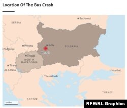 Locator Map: Bus Crash Bulgaria 1 - updated 2