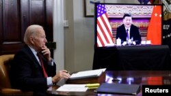 ԱՄՆ-ի և Չինաստանի նախագահներ Ջո Բայդենի և Սի Ծինպինը հեռավար բանակցությունները, արխիվ