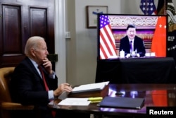 Переговоры Джо Байдена и Си Цзиньпина по видеосвязи. Ноябрь 2021 года