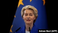 Ursula von der Leyen tokom balkanske turneje, Tirana, 23. oktobar 2024.