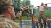 Nagorno Karabakh -- Soldiers' training at a military base in the north of Nagorno Karabakh, 13Jul2012