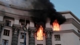 Внаслідок влучання російського дрона горить будівля Уряду України. Київ, 7 вересня 2025 року