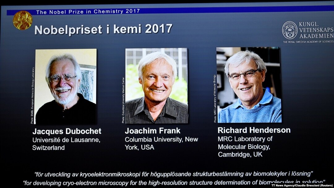Laureati Jacques Dubochet, Joachim Frank i Richard Henderson