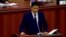 Kyrgyz Prime Minister Ulukbek Maripov in parliament on February 3.