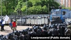 На вучэньнях падразьдзелаў МУС Беларусі ў Магілёўскай вобласьці. Архіўнае фота