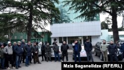 "თბილავიამშენის" თანამშრომელთა გაფიცვა. 2019 წლის 27 თებერვალი