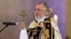 Armenia -- Catholicos Garegin II leads an Easter mass at St. Gregory the Illuminator's cathedral, Yerevan, April 12, 2020.