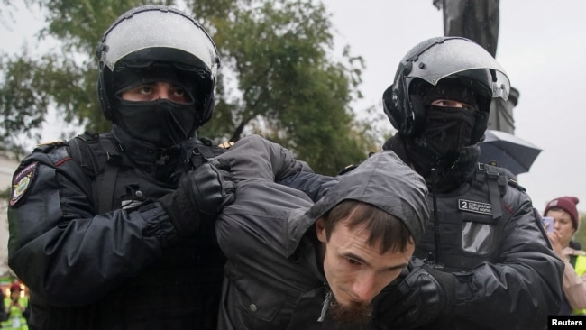 Protesta kundër mobilizimit në Moskë, shtator 2022