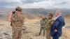 Armenia - CSTO Secretary General Stanislav Zas (right) visits the Armenian-Azerbaijani border, September 22, 2022.