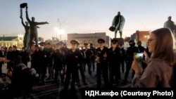 Акция протеста против мобилизации в Новосибирске