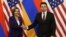 Спикер Палаты представителей США Нэнси Пелоси и спикер парламента Армении Ален Симонян в Ереване, 18 сентября 2022