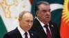 Russian President Vladimir Putin (left) and Tajik President Emomali Rahmon arrive to attend the Shanghai Cooperation Organization summit in Samarkand, Uzbekistan, in September 2022.