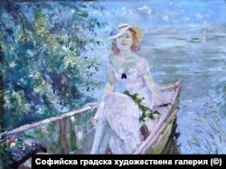 "Разходка с лодка", Елисавета Консулова-Вазова, 1922, маслени бои върху платно.