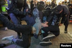 Протест в Москві проти мобілізації на війну в Україні