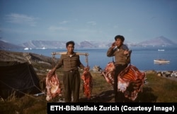 Men on Greenland in the 1950s