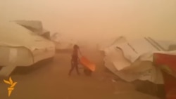 Sandstorms Cause Havoc At Refugee Camp In Iraq