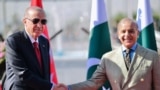 د پاکستان وزیراعظم شهباز شریف د ترکیې له ولسمشر رجب طیب اردوغان سره. (انځور: ارشیف)