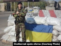 «Кіт» під час служби у батальйоні «Скіф» у 2014 році