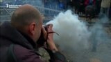 Tear Gas Used As Migrants Rush Greece-Macedonia Border Fence