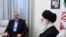 Iranian supreme leader Ayatollah Ali Khamenei meeting with Ismail Haniya (L), Palestinian Hamas leader in the Gaza Strip, during a meeting in Tehran on February 12, 2012.