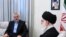 FILE PHOTO - Iranian supreme leader Ayatollah Ali Khamenei meeting with Ismail Haniya (L), Palestinian Hamas leader in Tehran on February 12, 2012.