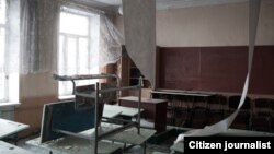 Școală părăsită în Donbas