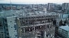 Hotel Palace në Harkiv, Ukrainë, i dëmtuar nga sulmet ajrore ruse të dielën më 31 dhjetor 2023.