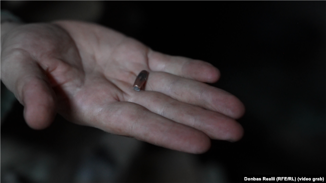 Куля, яка застрягла у касці бійця з позивним «Грім»