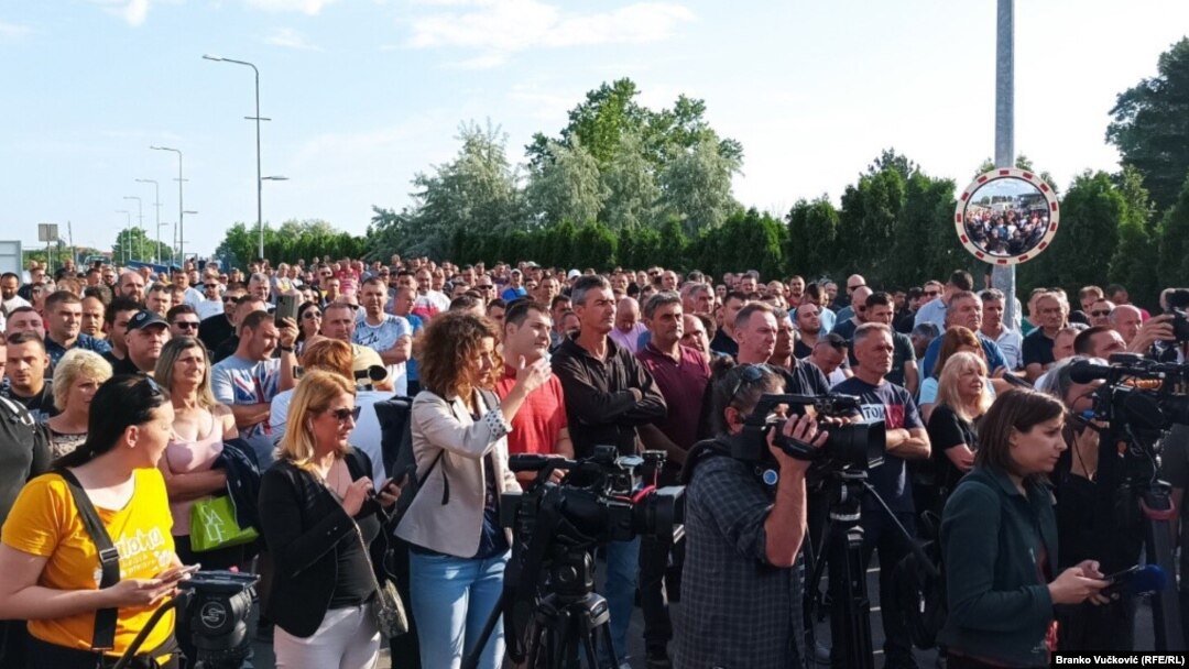  Protest radnika Fijata u Kragujevcu, 2. jun 2022.
