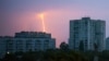 UKRAINE – The Russian rocket launch against Ukraine from Russia's Belgorod region is seen at dawn in Kharkiv, Ukraine, August 11, 2022