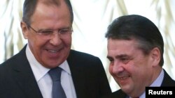 Russia - Russian Foreign Minister Sergei Lavrov (L) meets with his German counterpart Sigmar Gabriel in Moscow, Russia, March 9, 2017