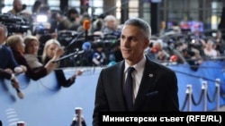 Служебният премиер Андрей Гюров на срещата на върха на ЕС в Брюксел, 19 март 2026 г.