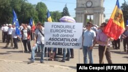 La un protest al fermierilor în Chișinău