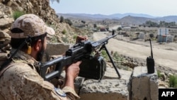 A member of the Afghan security force stands guard along Pakistan border in this 2025 photo.