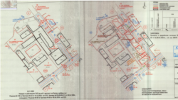  Снимка на строителните проекти, утвърдени със заповед на арх. Боряна Панайотова. Отляво е настоящето състояние, а отдясно - плануваното. 