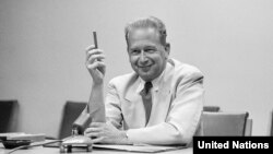 UN Secretary-General Dag Hammarskjold (seen in New York) died in a plane crash during a peace mission to the Congo in 1961.