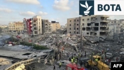 Pasojat e sulmeve izraelite në qytetin jugor libanez të Tiros, më 1 qershor.