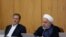 Iran - President Hassan Rouhani (R) and VP Es'haq Jahangiri in government cabinet meeting. August 14, 2019