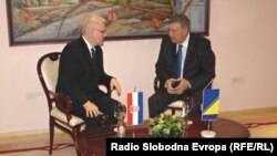 Ivo Josipović i Nebojša Radmanović u Mostaru, 21. mart 2013. foto: Mirsad Behram