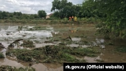 Последствия дождей, затопивших село Приозерное Ленинского района, 17 июня 2021 года