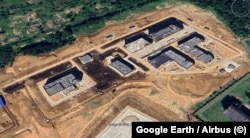 A Google Earth satellite image of the Sergiyev Posad-6 site during the expansion and renovation undertaken over the past two years