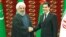 Eýranyň prezidenti Hassan Rohani we Türkmenistanyň prezidenti Gurbanguly Berdimuamedow