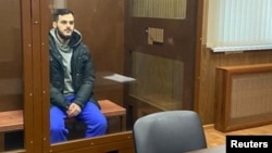 Mikhail Golovachuk in a Moscow courtroom on January 15.