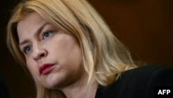 Посол України в США Ольга Стефанішина дає свідчення під час слухань Підкомітету Сенату з питань державних, іноземних операцій та пов'язаних програм на тему «Викрадення українських дітей Російською Федерацією». Вашингтон, 3 грудня 2025 року 
